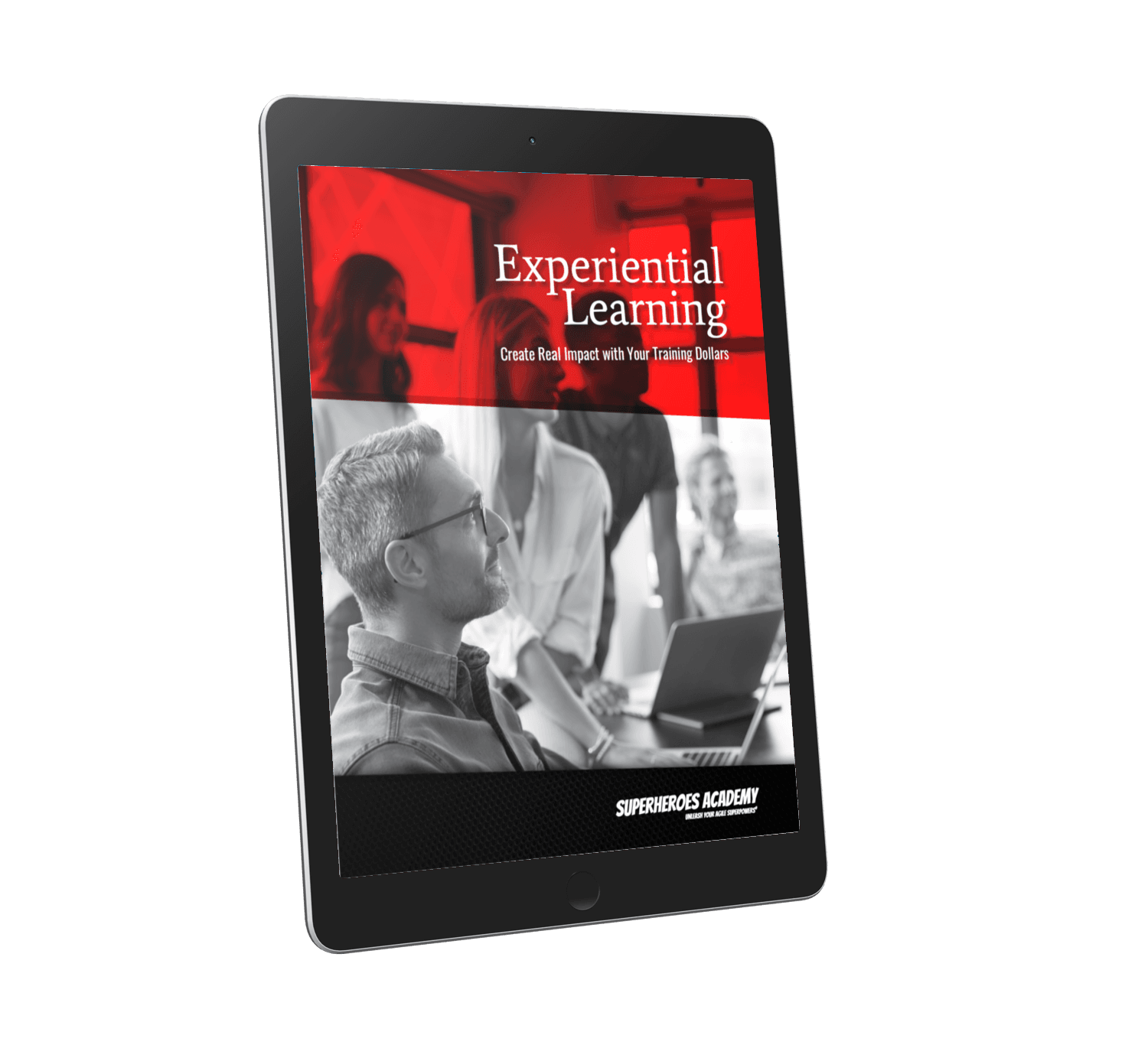 The cover of a whitepaper titled Experiential Learning, Create Real Impact with Your Training Dollars.